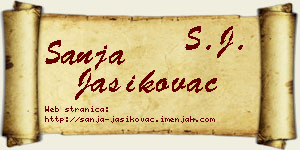 Sanja Jasikovac vizit kartica
